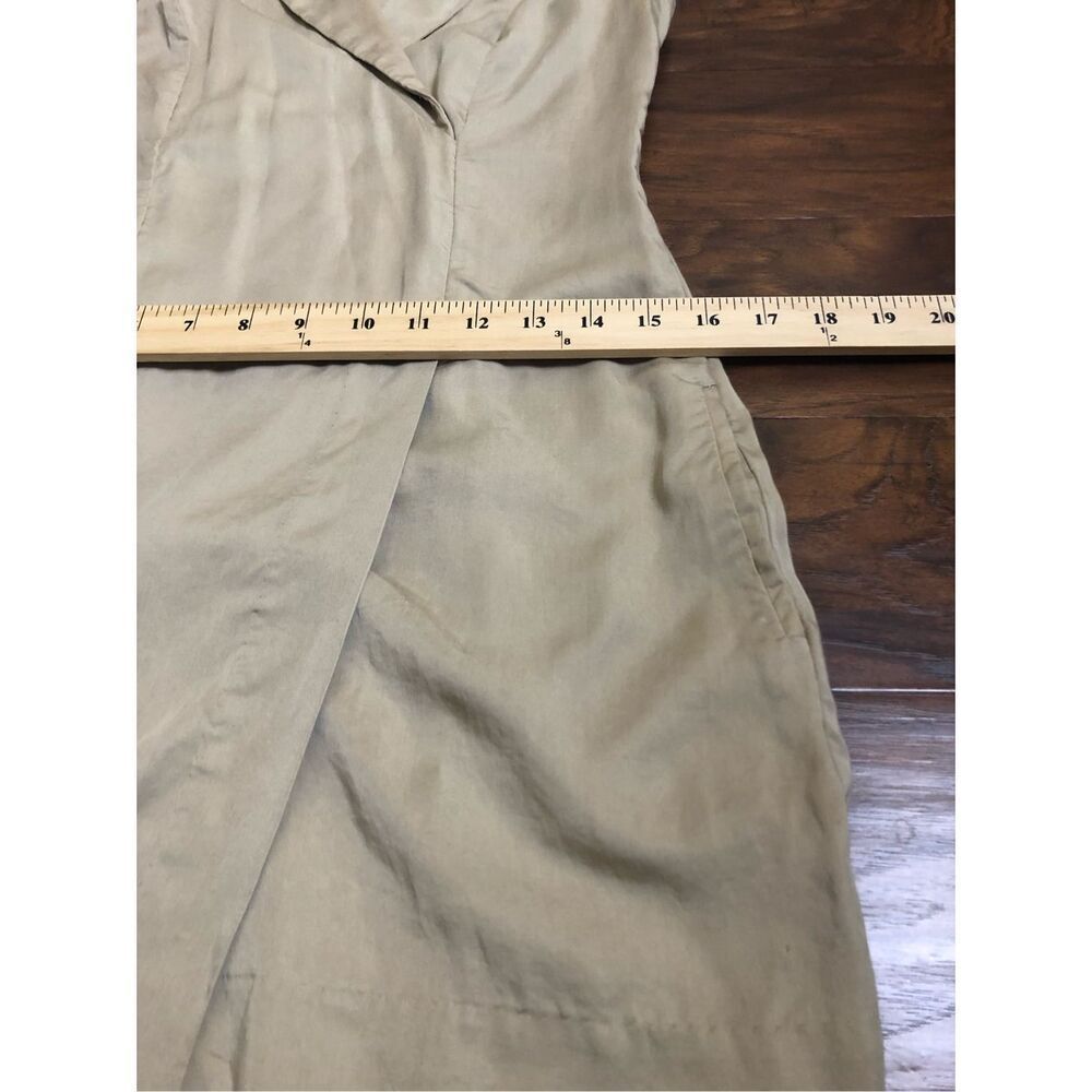 Bebe Beige Wrap Dress XS Sleeveless Lyocell Mini - Picture 9 of 13